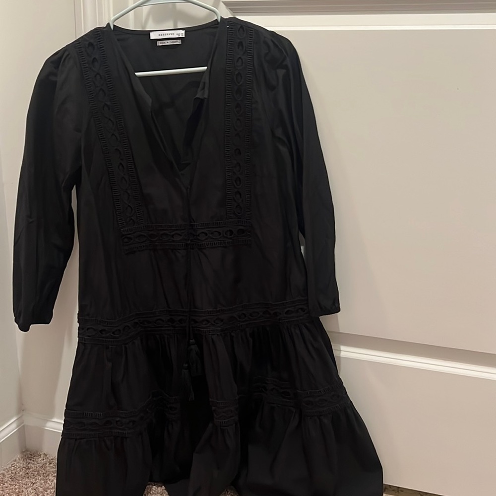 Reseeved beautiful embroidered black dress